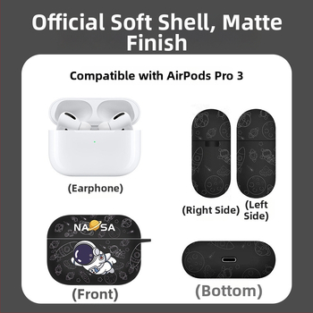 TPU kaitseümbris AirPods Pro 3. põlvkonna (2025) ja AirPods 4. põlvkonna jaoks — käsitöö, karikatuuristiil, kohandatav