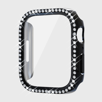 Kućište za Apple Watch Series 7 s dijamantima u jednom redu i PC zaštitnim filmom