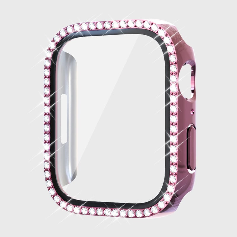 Kućište za Apple Watch Series 7 s dijamantima u jednom redu i PC zaštitnim filmom