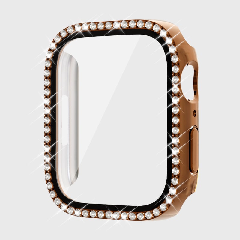 Kućište za Apple Watch Series 7 s dijamantima u jednom redu i PC zaštitnim filmom