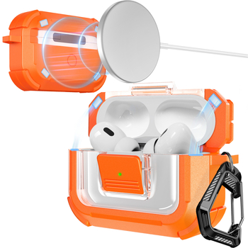 Калъф за AirPods Pro 3/2/4 поколения — TPU+PC, прозрачен дизайн, антипадане