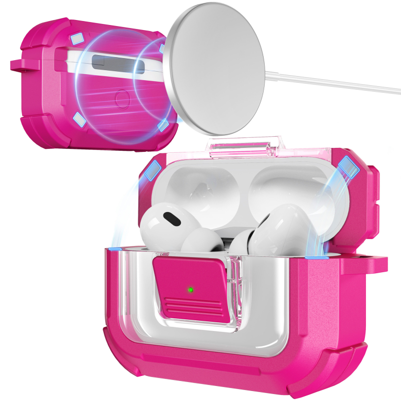 Калъф за AirPods Pro 3/2/4 поколения — TPU+PC, прозрачен дизайн, антипадане