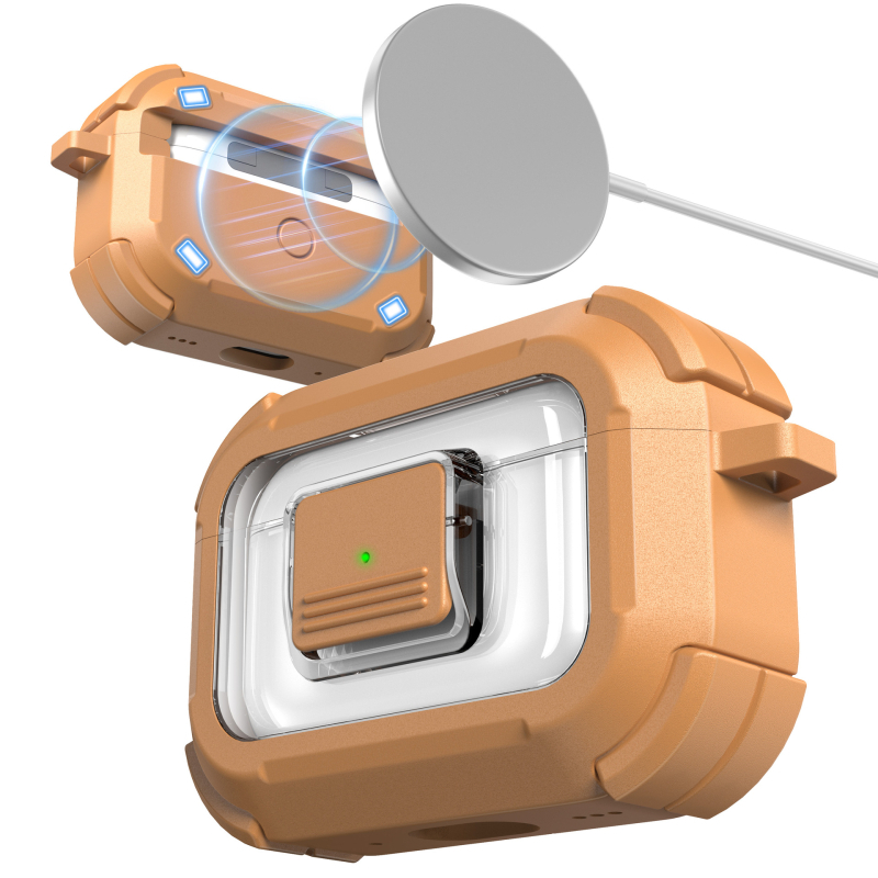 Калъф за AirPods Pro 3/2/4 поколения — TPU+PC, прозрачен дизайн, антипадане