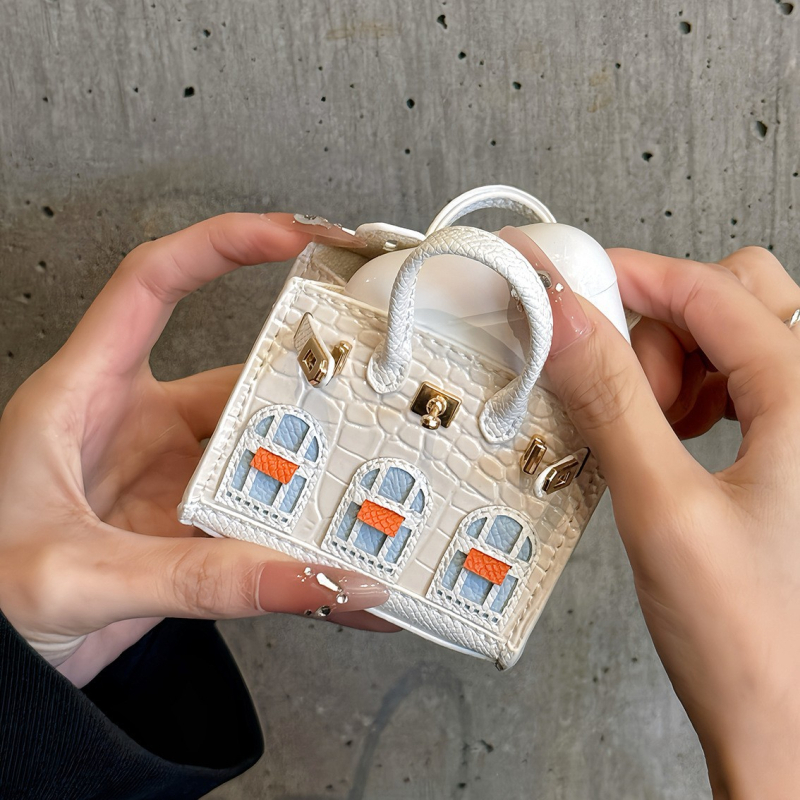 AirPods Pro 2 kaitsekast mini koti ripatsiga, kunstnahk, holster-stiil, kaasaskantav, kangakonstruktsioon