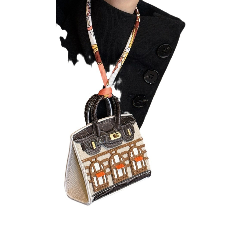 AirPods Pro 2 kaitsekast mini koti ripatsiga, kunstnahk, holster-stiil, kaasaskantav, kangakonstruktsioon