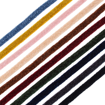 Lulubon Plyšová chenille páska na odevy a DIY doplnky, 3 m, neelastická