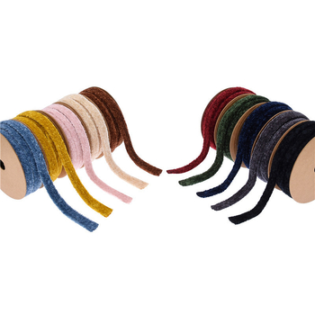 Lulubon Plyšová chenille páska na odevy a DIY doplnky, 3 m, neelastická