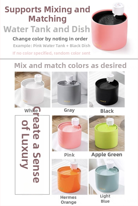 Автоматичен диспенсер за вода за домашни любимци, керамичен резервоар, безжичен презареждащ модел, разглобяем дизайн, вода с постоянна температура, подходящ за котки и кучета