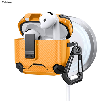 Korpuss Apple AirPods 4. paaudzes Pro 3 ar neredzamu atbalstu un automātisku atvēršanas slēdzi – PC/TPU injekcijas forma