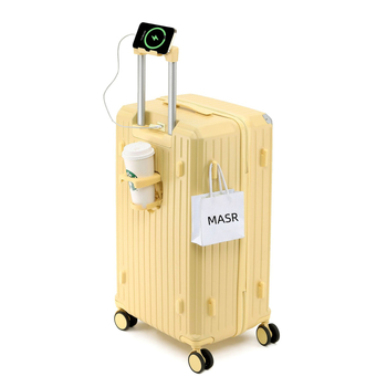 Cestovný kufor - viacfunkčný, ABS+PC materiál, vodeodolný a odolný voči opotrebeniu, s univerzálnymi kolieskami, zapínanie na zips, vhodný na palubnú batožinu, hmotnosť 4 kg