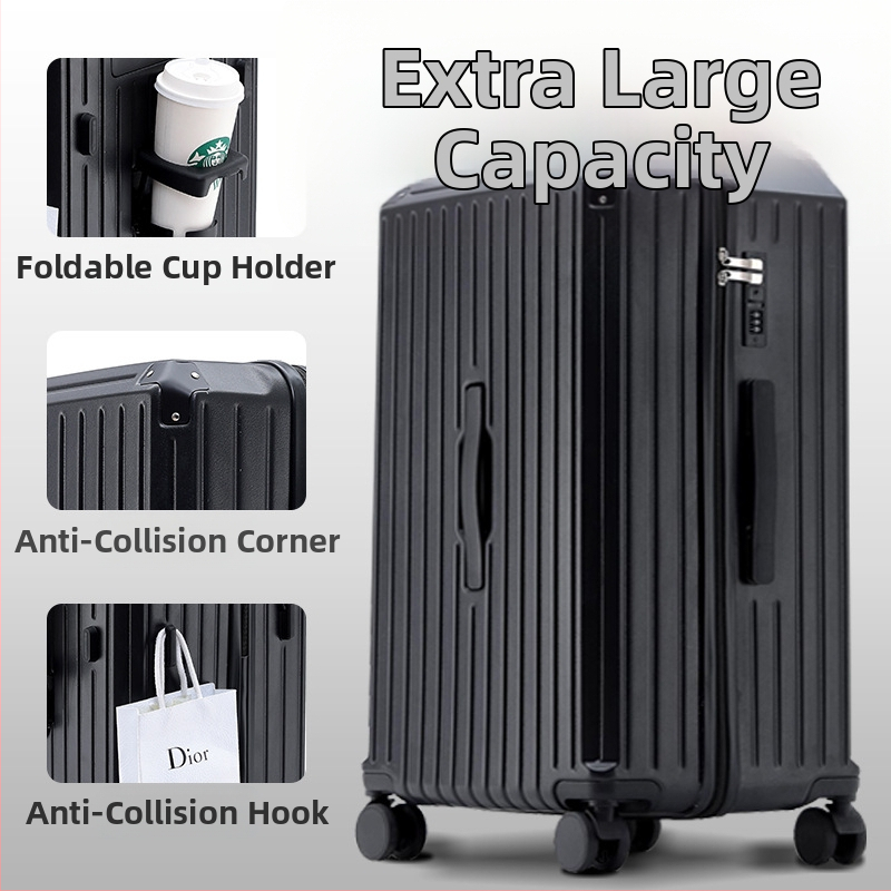 Cestovný kufor - viacfunkčný, ABS+PC materiál, vodeodolný a odolný voči opotrebeniu, s univerzálnymi kolieskami, zapínanie na zips, vhodný na palubnú batožinu, hmotnosť 4 kg