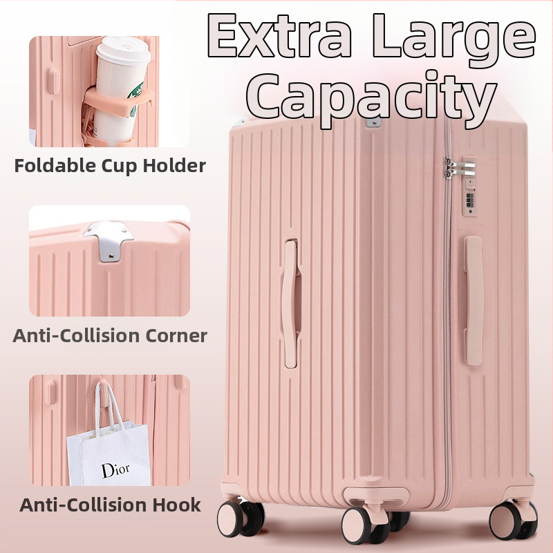 Cestovný kufor - viacfunkčný, ABS+PC materiál, vodeodolný a odolný voči opotrebeniu, s univerzálnymi kolieskami, zapínanie na zips, vhodný na palubnú batožinu, hmotnosť 4 kg