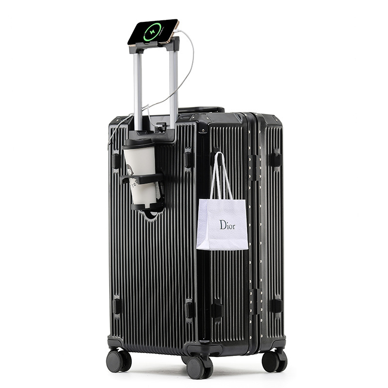 Cestovný kufor - viacfunkčný, ABS+PC materiál, vodeodolný a odolný voči opotrebeniu, s univerzálnymi kolieskami, zapínanie na zips, vhodný na palubnú batožinu, hmotnosť 4 kg