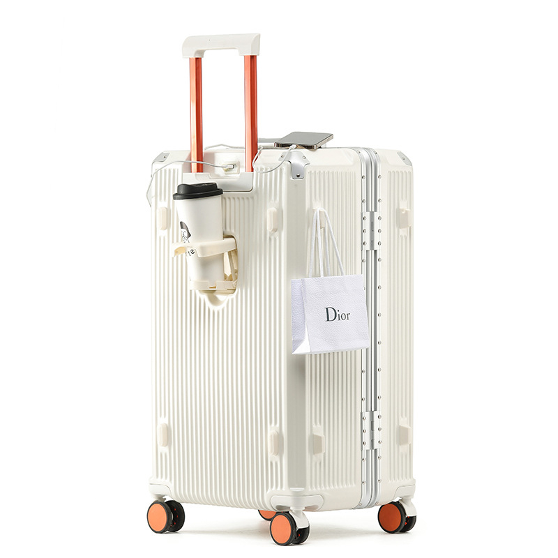 Cestovný kufor - viacfunkčný, ABS+PC materiál, vodeodolný a odolný voči opotrebeniu, s univerzálnymi kolieskami, zapínanie na zips, vhodný na palubnú batožinu, hmotnosť 4 kg