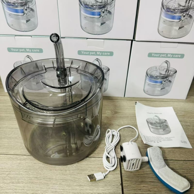 Умно устройство за пиене на вода за домашни любимци — котки и кучета, модел 449, разглобяемо, автоматична циркулация и филтрация