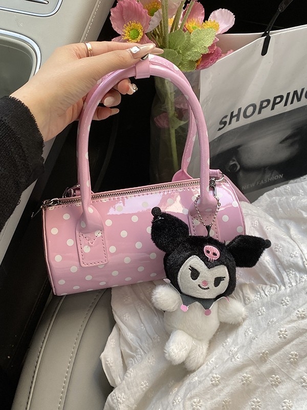 PU cilindrična crossbody torbica sa zatvaračem, unutarnja podstava od poliestera, mali kružni stil za svakodnevnu upotrebu