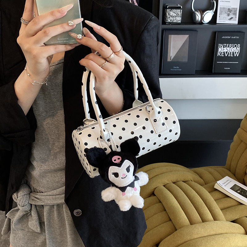 PU cilindrična crossbody torbica sa zatvaračem, unutarnja podstava od poliestera, mali kružni stil za svakodnevnu upotrebu