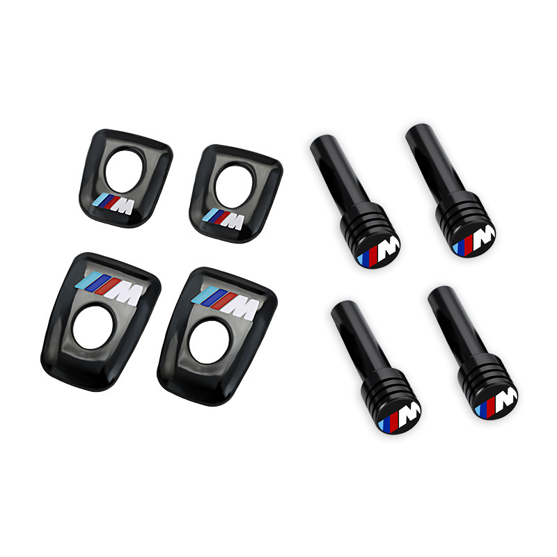 Capac metalic pentru butonul de blocare BMW — compatibil cu seriile 3, 5, X3, X5, X1, cu logo tipărit