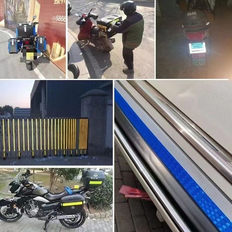 Reflektivna upozoravajuća naljepnica za vozila — ljepilo, prilagodba, jednobojni uzorak, montaža ljepilom.
