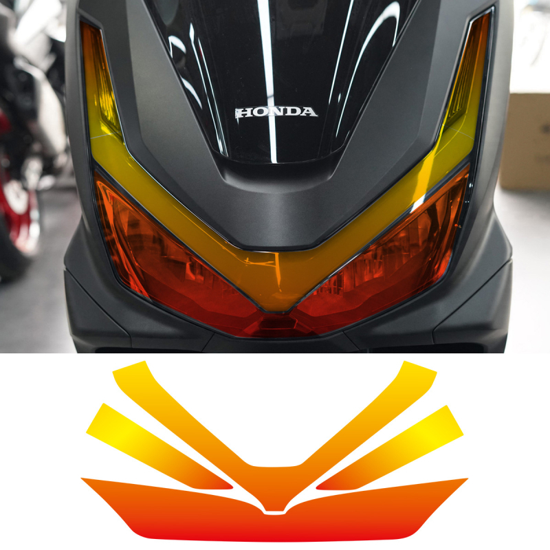 Honda PCX160 Zaštitni film za prednja i stražnja svjetla, samoljepljiva karoserijska naljepnica, uzorak prema slici, otporan na ogrebotine