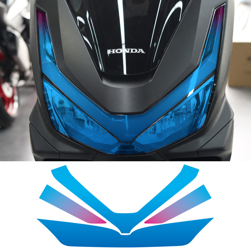 Honda PCX160 Zaštitni film za prednja i stražnja svjetla, samoljepljiva karoserijska naljepnica, uzorak prema slici, otporan na ogrebotine