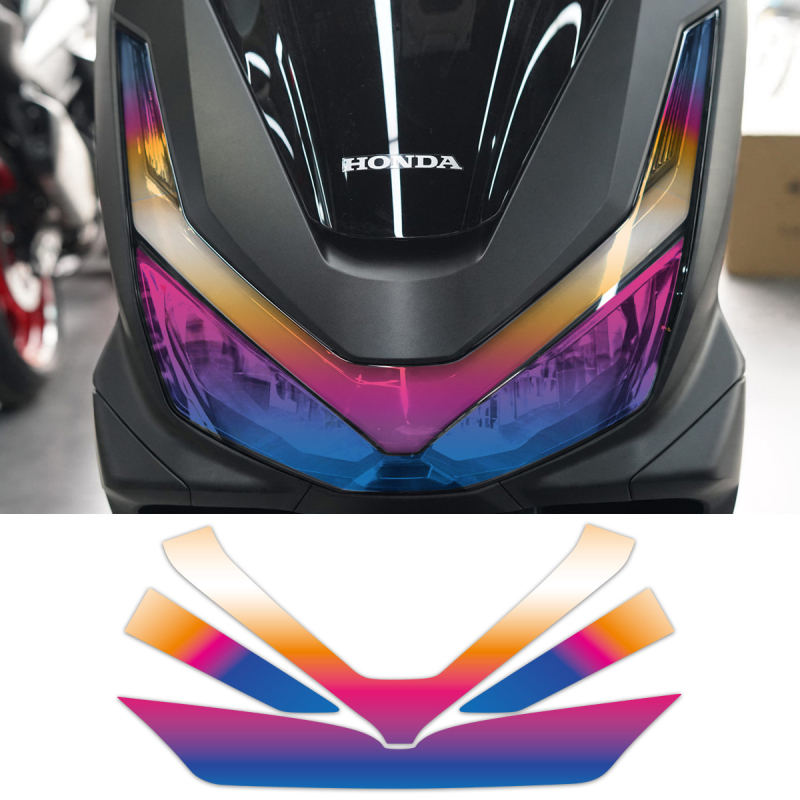 Honda PCX160 Zaštitni film za prednja i stražnja svjetla, samoljepljiva karoserijska naljepnica, uzorak prema slici, otporan na ogrebotine