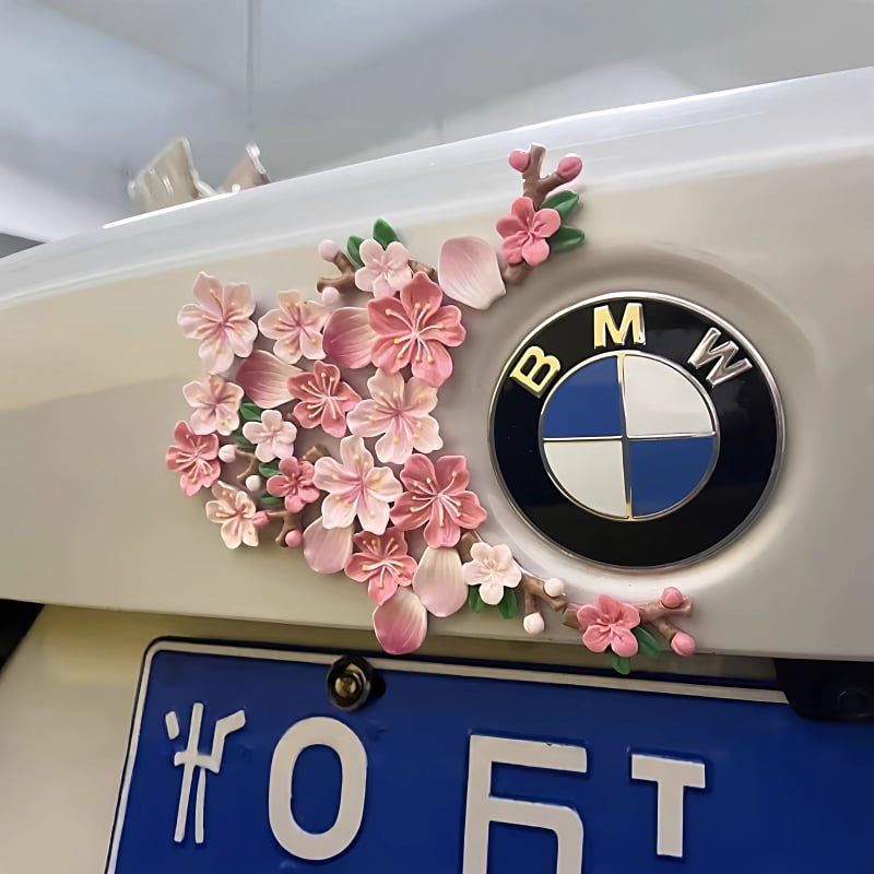 Unutarnja automobilska 3D cvjetna naljepnica od smole s ljepilom