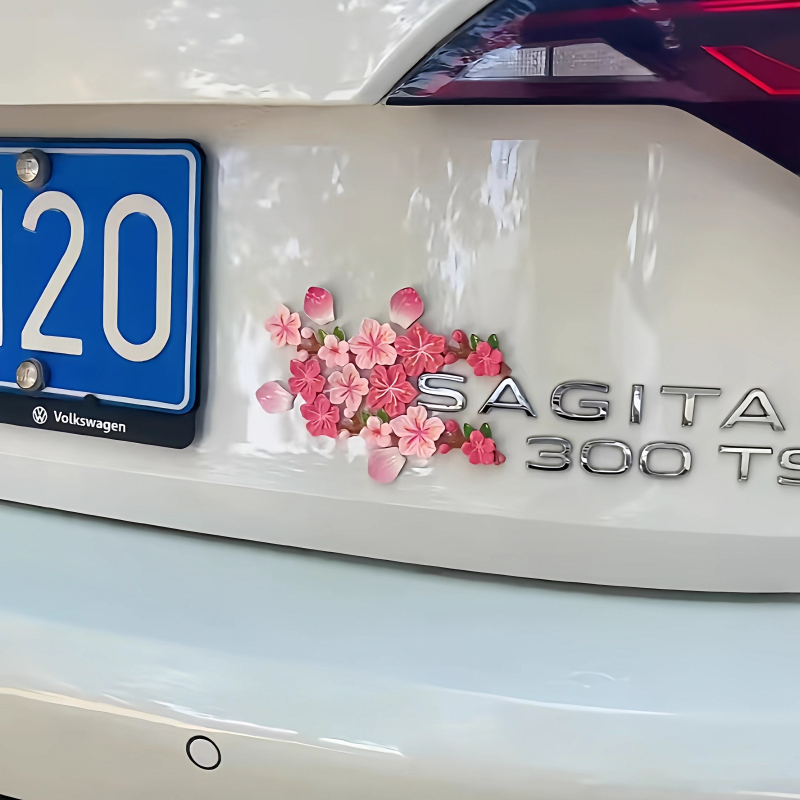 Unutarnja automobilska 3D cvjetna naljepnica od smole s ljepilom