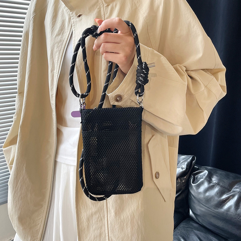 Torba za telefon preko ramena, unisex, urbano minimalistički stil; poliester, zatvarač, vertikalni pravokutni oblik, unutarnji pretinac za fotografije, bez podstave, za svakodnevnu uporabu