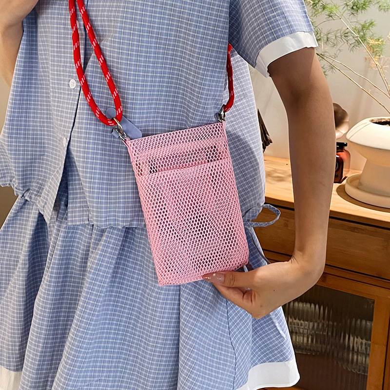 Torba za telefon preko ramena, unisex, urbano minimalistički stil; poliester, zatvarač, vertikalni pravokutni oblik, unutarnji pretinac za fotografije, bez podstave, za svakodnevnu uporabu