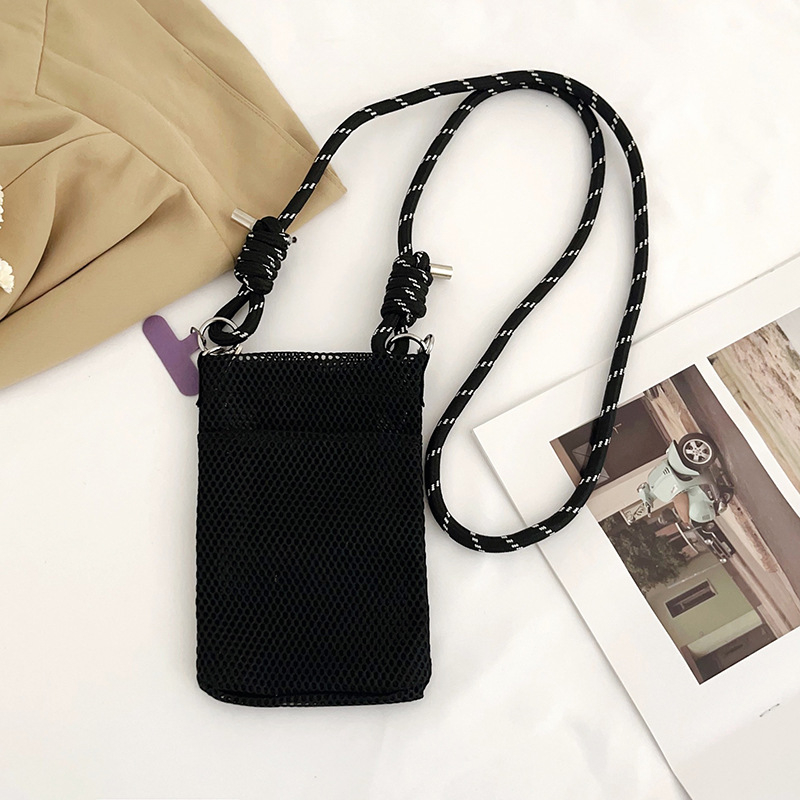 Torba za telefon preko ramena, unisex, urbano minimalistički stil; poliester, zatvarač, vertikalni pravokutni oblik, unutarnji pretinac za fotografije, bez podstave, za svakodnevnu uporabu