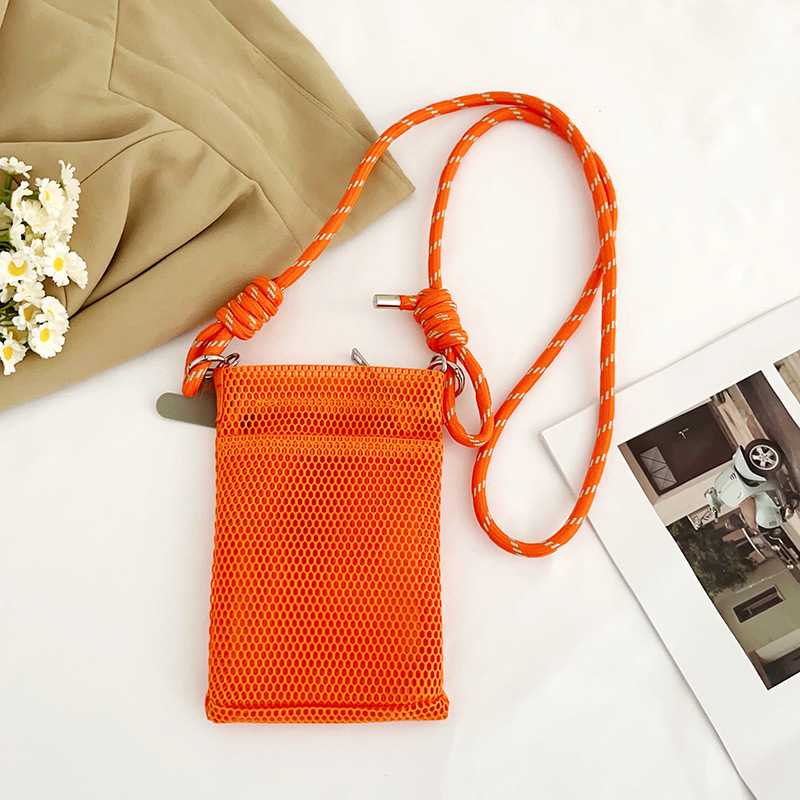 Torba za telefon preko ramena, unisex, urbano minimalistički stil; poliester, zatvarač, vertikalni pravokutni oblik, unutarnji pretinac za fotografije, bez podstave, za svakodnevnu uporabu