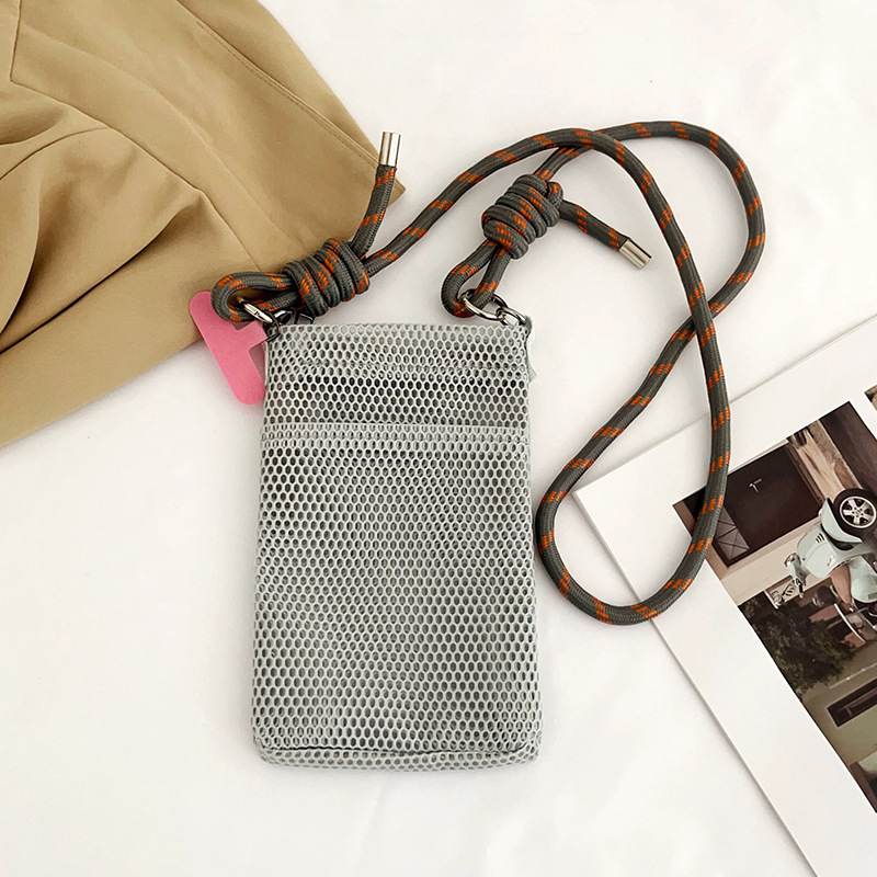 Torba za telefon preko ramena, unisex, urbano minimalistički stil; poliester, zatvarač, vertikalni pravokutni oblik, unutarnji pretinac za fotografije, bez podstave, za svakodnevnu uporabu