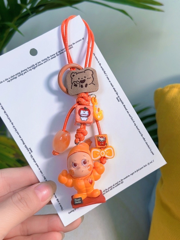 Privezak za telefon i ključeve s DIY preslatkim lutkicama od perli (ručno izrađene perle; materijal: plastika/smola; uzorak: zvijezdice, sunce i mjesec, oblaci, svemir)