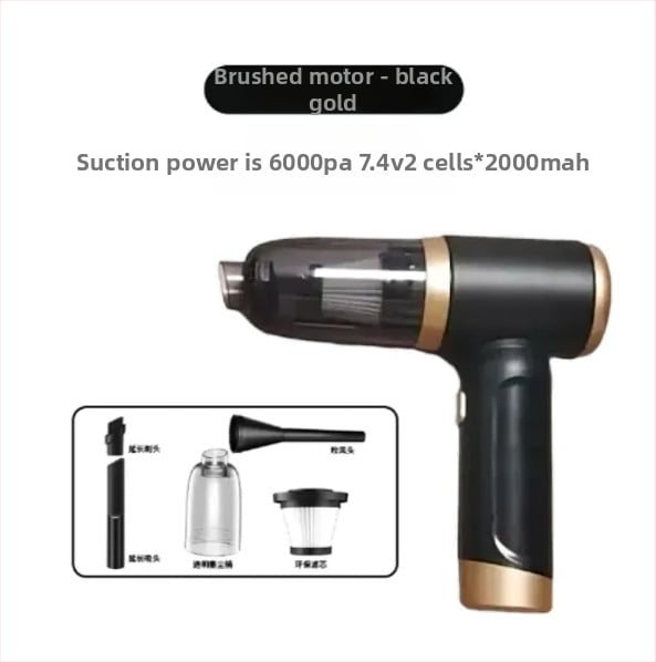 Bezvadu putekļu sūcējs gan mājai, gan auto – rokas vadāms, 90W, iekšējā akumulatora 4000–5000 mAh, sūkšanas jauda 10,1–15 kPa, trokšņa līmenis <36 dB