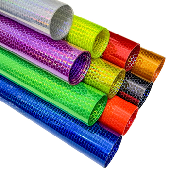 Film pentru faruri și stopuri de motocicletă cu schimbare de culoare, model fagure cu efect laser chameleon, PVC