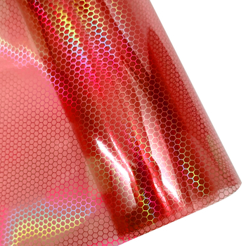 Film pentru faruri și stopuri de motocicletă cu schimbare de culoare, model fagure cu efect laser chameleon, PVC