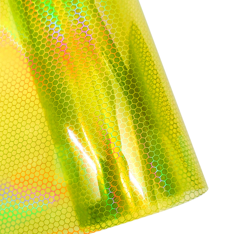 Film pentru faruri și stopuri de motocicletă cu schimbare de culoare, model fagure cu efect laser chameleon, PVC