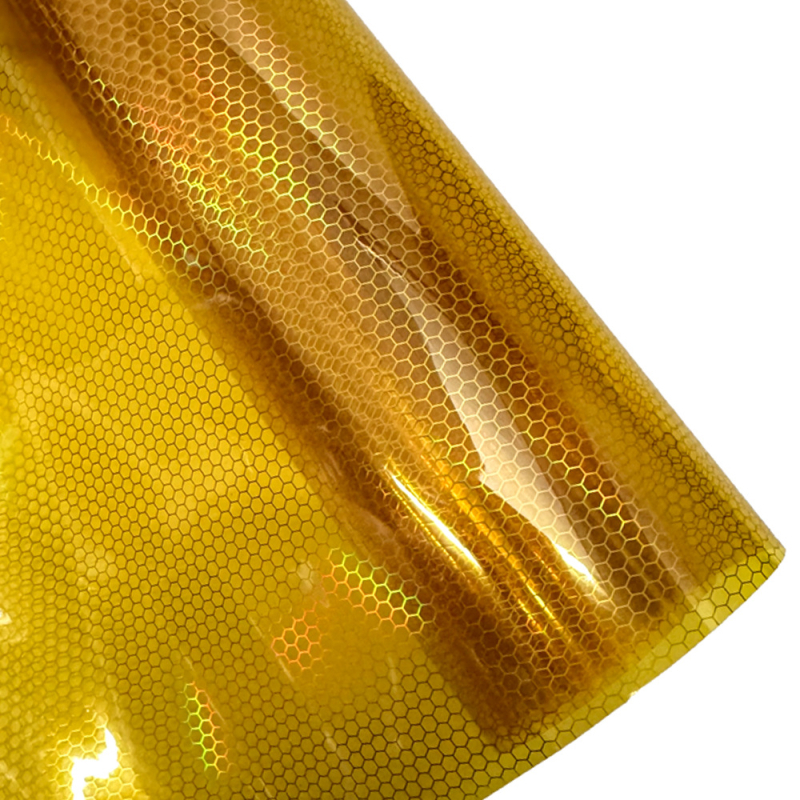 Film pentru faruri și stopuri de motocicletă cu schimbare de culoare, model fagure cu efect laser chameleon, PVC