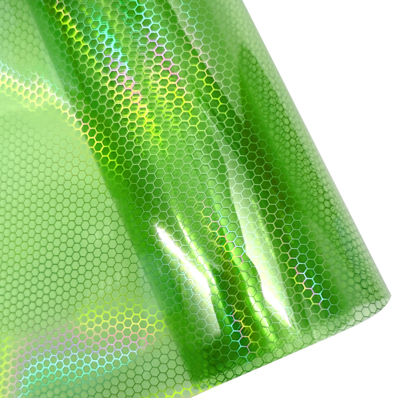 Film pentru faruri și stopuri de motocicletă cu schimbare de culoare, model fagure cu efect laser chameleon, PVC