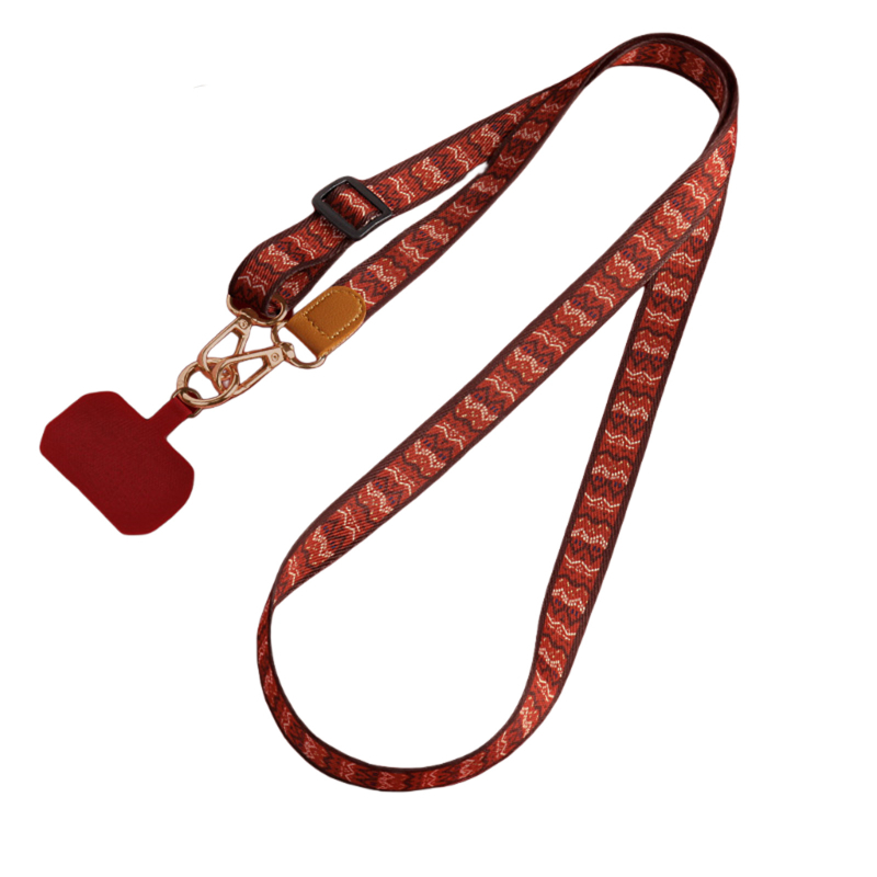 Narukvica za telefon crossbody, podesiva, poliester, metalna kopča, tiskano logo