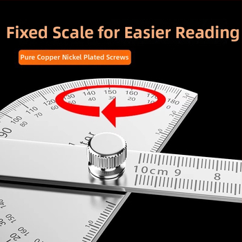 Neck Strength Nerūsējošā tērauda augstas precizitātes leņķu mērītājs ar daudzfunkcionālu mērierīci koka darbnīcai un rūpniecībai