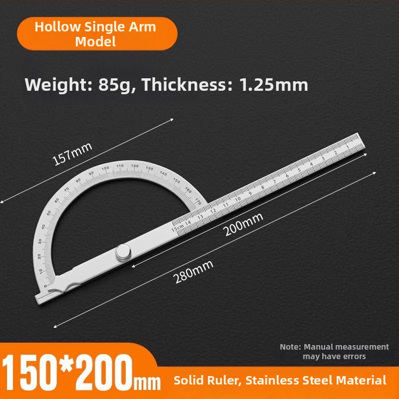 Neck Strength Nerūsējošā tērauda augstas precizitātes leņķu mērītājs ar daudzfunkcionālu mērierīci koka darbnīcai un rūpniecībai