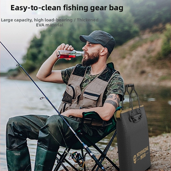Портативна чанта за риболовно оборудване с дръжка, водоустойчива и усилена; Марка: Other; Материал: коприна; Номер на изделието: F98SHH7869MT98; Произход: Китай