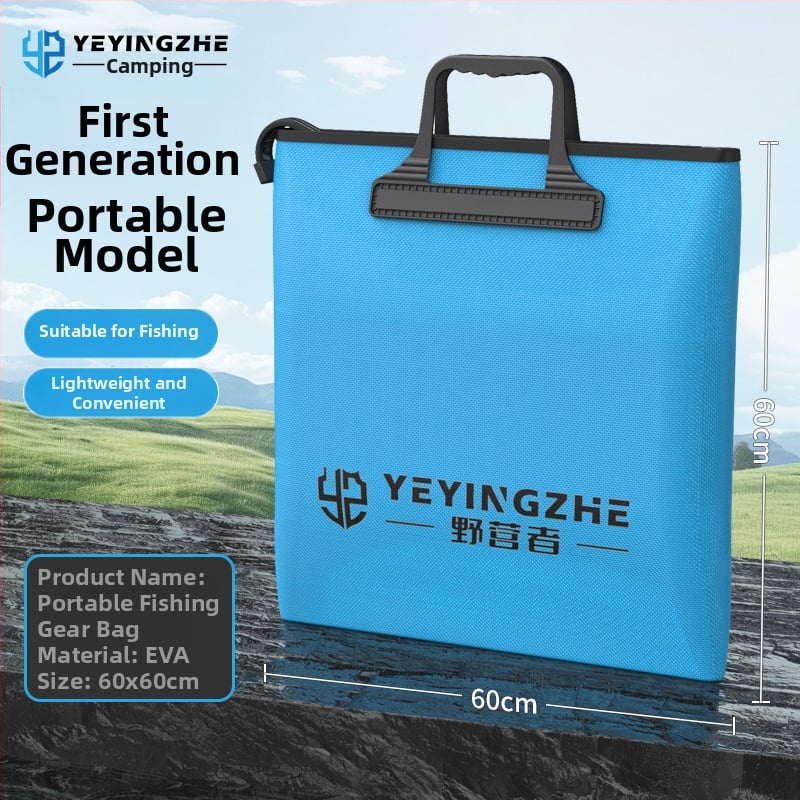 Портативна чанта за риболовно оборудване с дръжка, водоустойчива и усилена; Марка: Other; Материал: коприна; Номер на изделието: F98SHH7869MT98; Произход: Китай