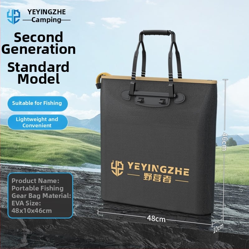 Портативна чанта за риболовно оборудване с дръжка, водоустойчива и усилена; Марка: Other; Материал: коприна; Номер на изделието: F98SHH7869MT98; Произход: Китай