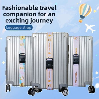 Ζώνη αποσκευών Teddy Zoo με κωδικό πρόσβασης — υπερ-ελαφριά, ανθεκτική στη φθορά, ανθεκτική σε σεισμούς; Πολυεστέρας TD4002, μοτίβο ζώου, καλοκαίρι 2025