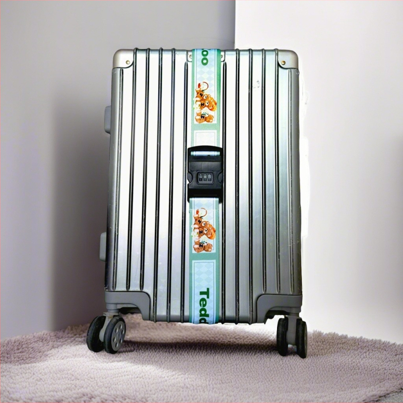 Ζώνη αποσκευών Teddy Zoo με κωδικό πρόσβασης — υπερ-ελαφριά, ανθεκτική στη φθορά, ανθεκτική σε σεισμούς; Πολυεστέρας TD4002, μοτίβο ζώου, καλοκαίρι 2025