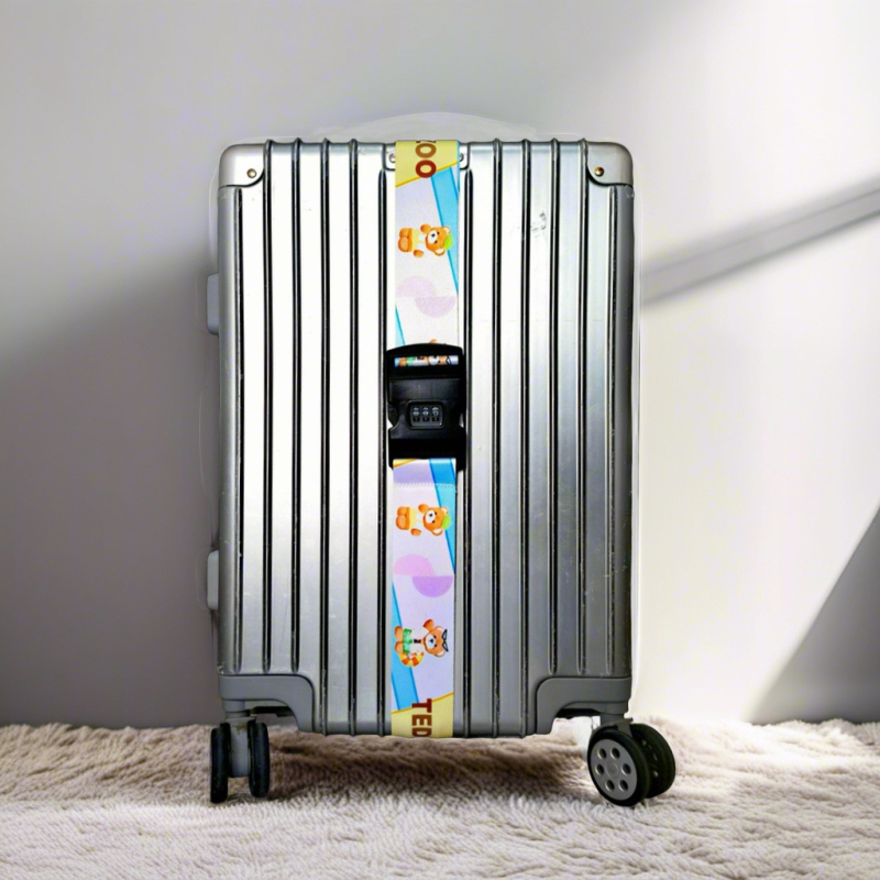 Ζώνη αποσκευών Teddy Zoo με κωδικό πρόσβασης — υπερ-ελαφριά, ανθεκτική στη φθορά, ανθεκτική σε σεισμούς; Πολυεστέρας TD4002, μοτίβο ζώου, καλοκαίρι 2025