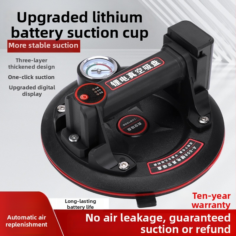 Rokas vakuuma pārvadāšanas iekārta ar Li bateriju, gan manuālais, gan elektriskais režīms, automātiska gaisa papildināšana, stikla un flīžu pārvadāšanai